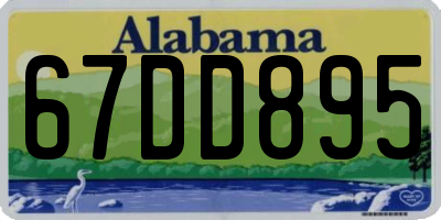AL license plate 67DD895