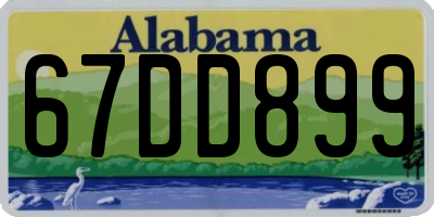 AL license plate 67DD899