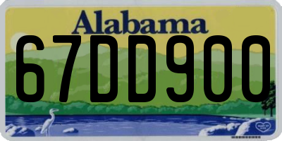 AL license plate 67DD900