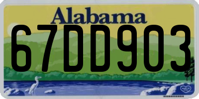 AL license plate 67DD903