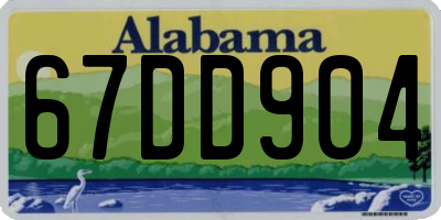 AL license plate 67DD904