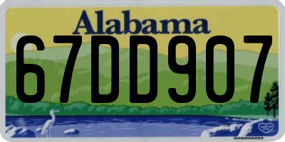 AL license plate 67DD907