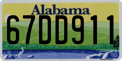 AL license plate 67DD911