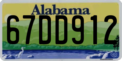 AL license plate 67DD912
