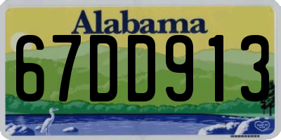 AL license plate 67DD913