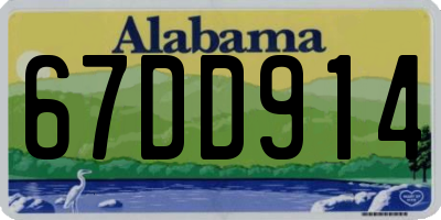 AL license plate 67DD914
