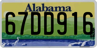 AL license plate 67DD916