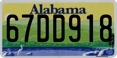 AL license plate 67DD918