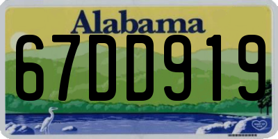 AL license plate 67DD919