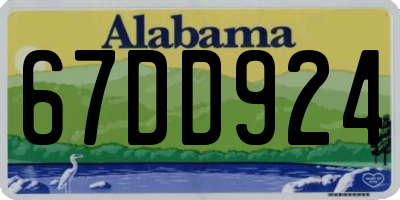 AL license plate 67DD924