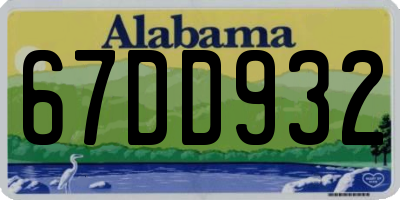 AL license plate 67DD932