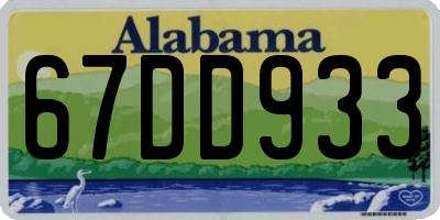 AL license plate 67DD933
