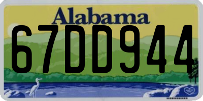 AL license plate 67DD944