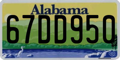 AL license plate 67DD950