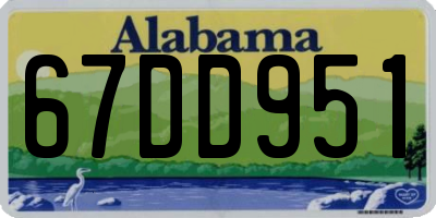 AL license plate 67DD951
