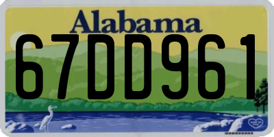 AL license plate 67DD961
