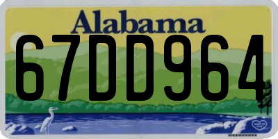 AL license plate 67DD964