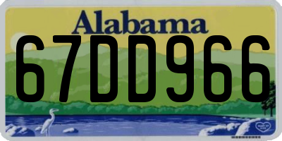 AL license plate 67DD966