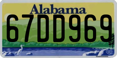 AL license plate 67DD969
