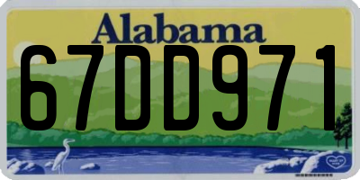 AL license plate 67DD971