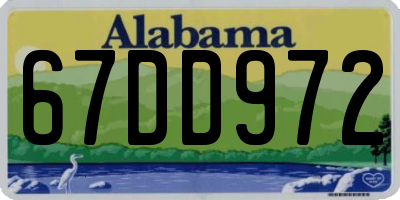 AL license plate 67DD972