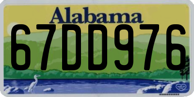 AL license plate 67DD976