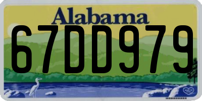 AL license plate 67DD979