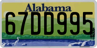 AL license plate 67DD995