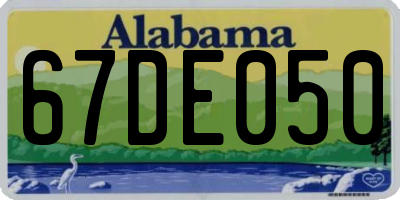 AL license plate 67DE050