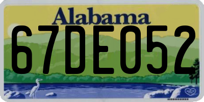 AL license plate 67DE052