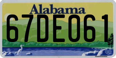 AL license plate 67DE061