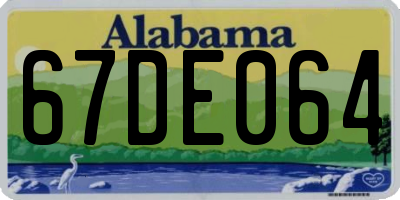 AL license plate 67DE064