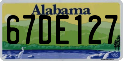 AL license plate 67DE127