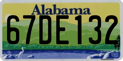 AL license plate 67DE132