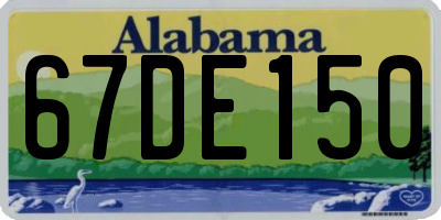 AL license plate 67DE150