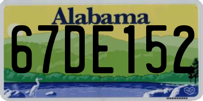AL license plate 67DE152