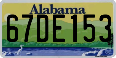 AL license plate 67DE153