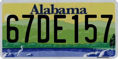 AL license plate 67DE157