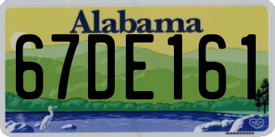 AL license plate 67DE161
