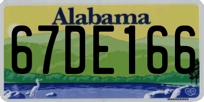 AL license plate 67DE166