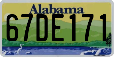AL license plate 67DE171