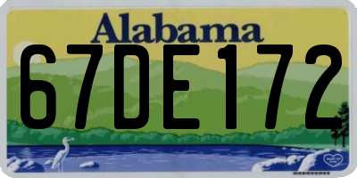 AL license plate 67DE172