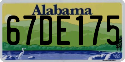 AL license plate 67DE175