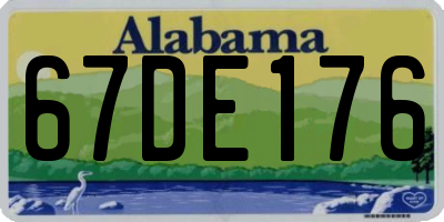 AL license plate 67DE176