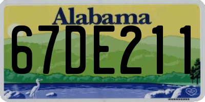 AL license plate 67DE211