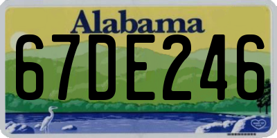 AL license plate 67DE246