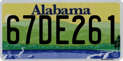 AL license plate 67DE261