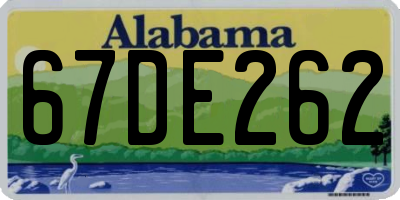 AL license plate 67DE262