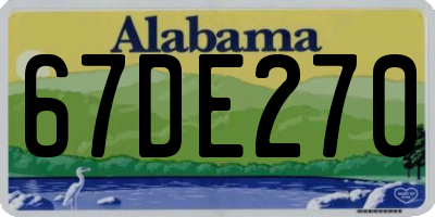 AL license plate 67DE270