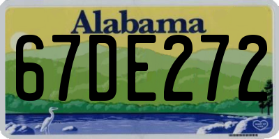 AL license plate 67DE272